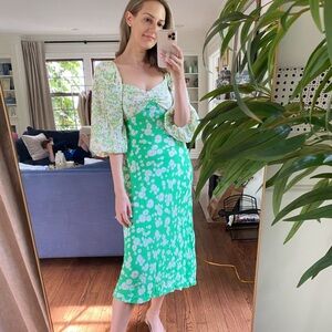 NWT RIXO Target Collab Dress Puff Sleeve and Smocked Back